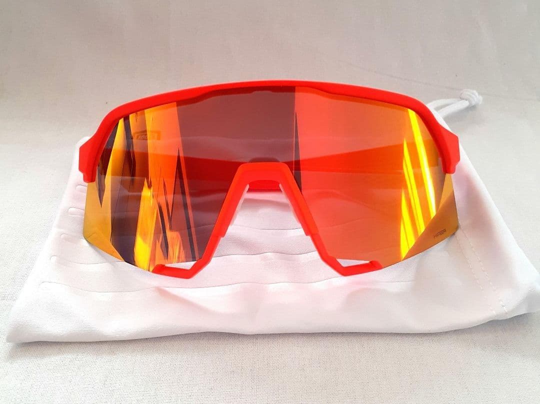 現行モデル 100% S3 ネオンオレンジ ワンハンドレッド サングラス 100% S3 ネオンオレンジ レッドミラーレンズ ワンハンドレッド