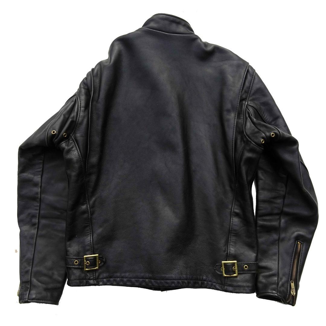 米国製Schottショット/立襟シングルライダース641/40真鍮系金ゴールド