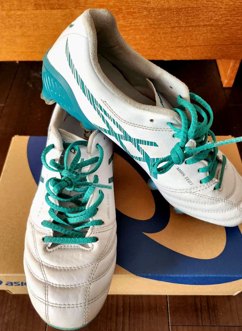 アシックスDSライトX-Fly5サッカースパイク24.5cmグリーン ASICS アシックス DS LIGHT X-FLY 5(ホワイト×グリーン) 1101A047 105