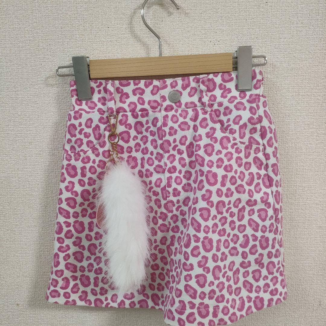ピンクヒョウ柄スカート（ショートパンツ付き） - メルカリ