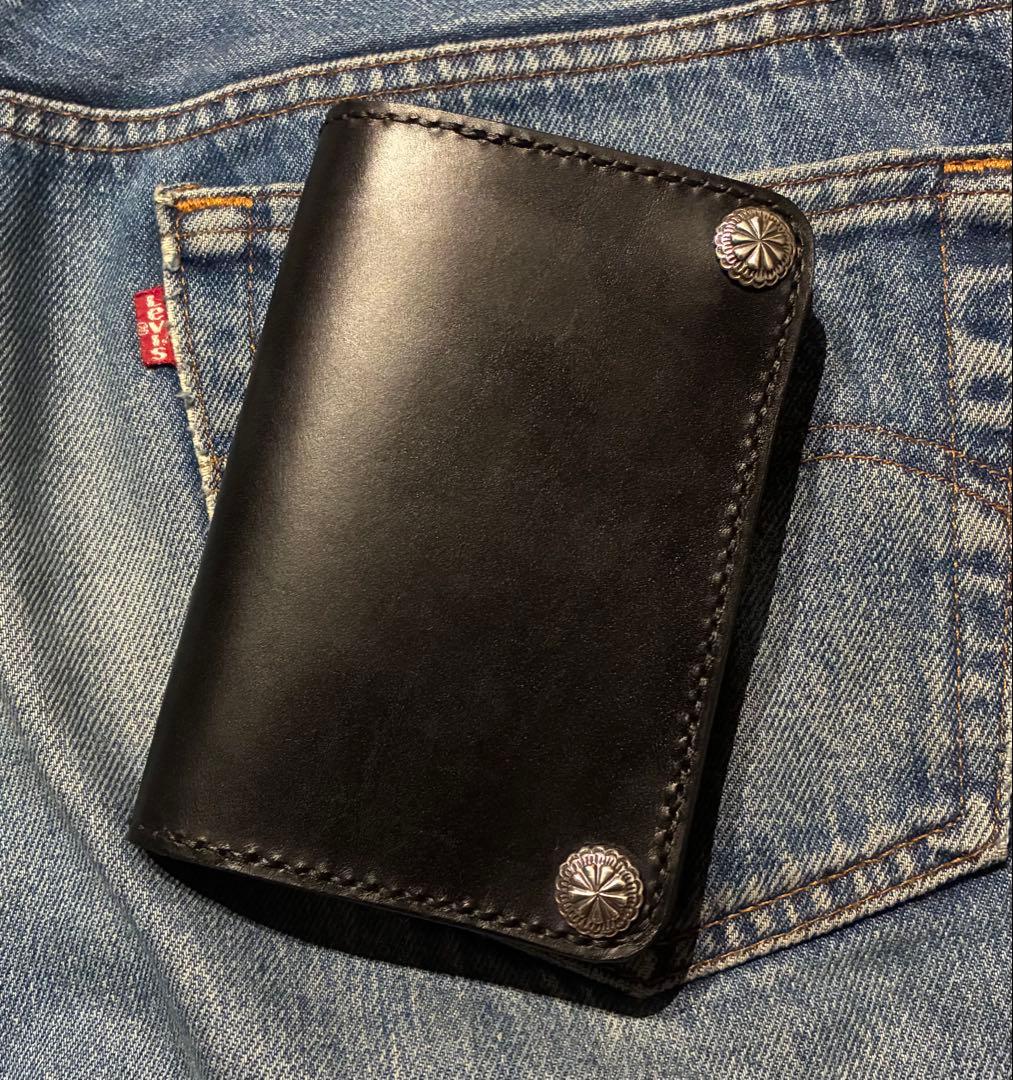 トラッカーウォレット ミドル シルバー925コンチョ インディアン