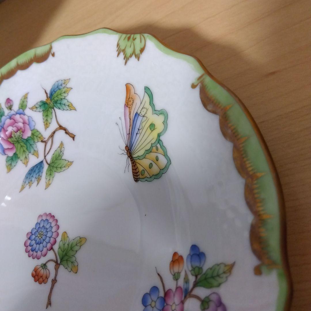 HEREND ヘレンド ヴィクトリアブーケ 18.7cm プレート 2枚　ペア