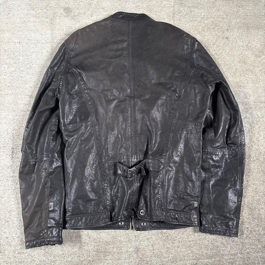 00s DIESEL シングルライダース レザージャケット シンチバック - メルカリ