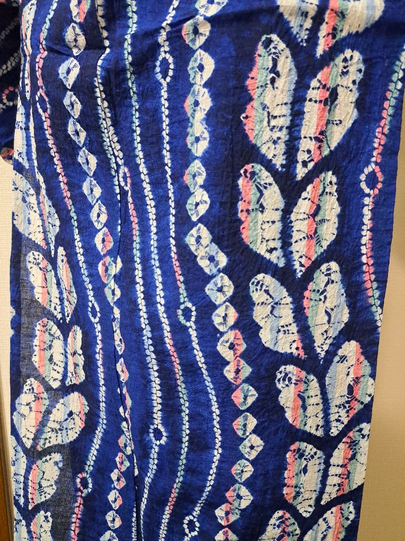 3*m様 絞り浴衣 有松絞り【美品】 藤の花 160/64 手縫い - メルカリ
