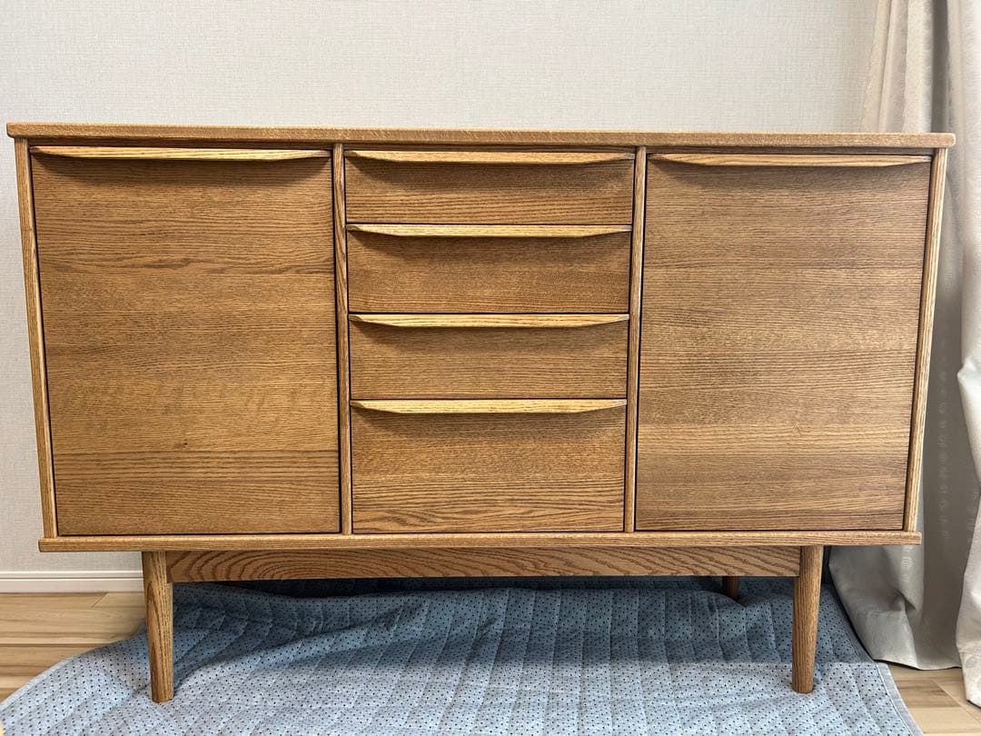 【美品】MOMO NATURAL モモナチュラル キャビネット サイドボード VENT TOP-FLAP - MOMO NATURAL