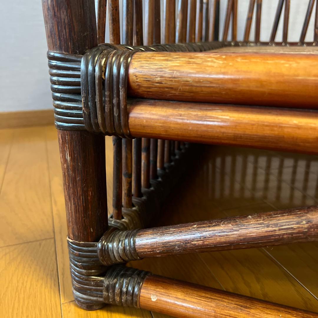 YAMAKAWA ラタン 籐 ヴィンテージ アンティーク 椅子 コーナー ④
