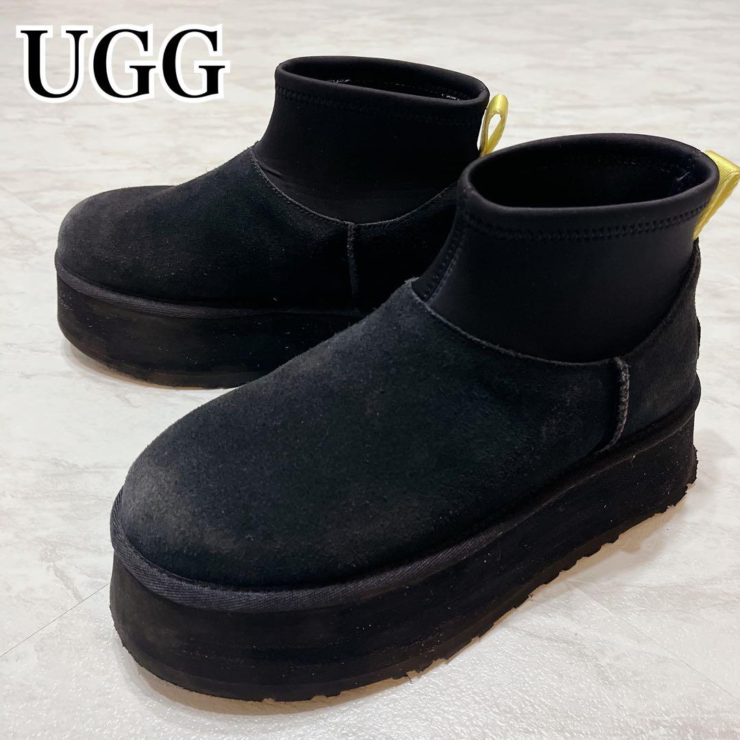 UGG Classic Mini Dipper ブラック 24cm UGG アグ クラシックミニ ディッパー ブーツ レディース 厚底 CLASSIC