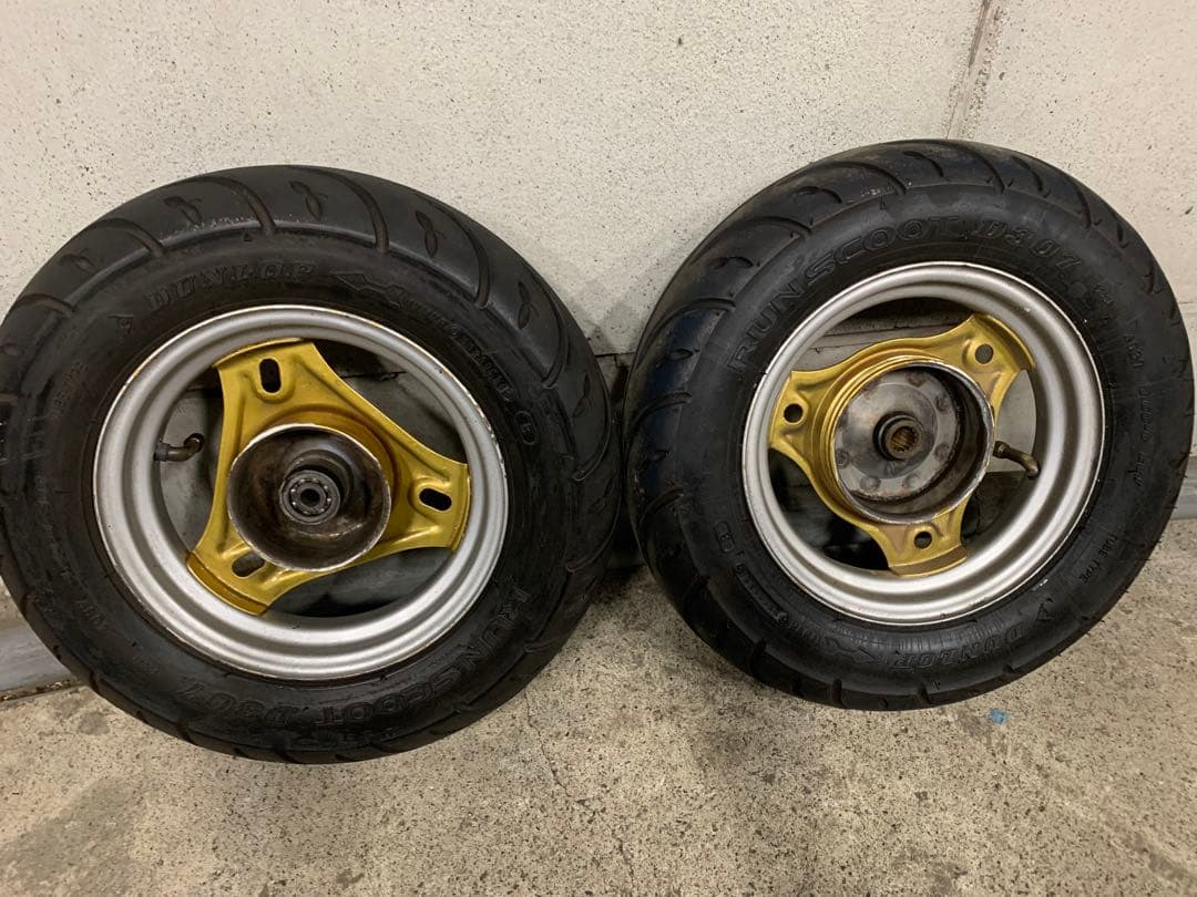 ヤマハ　ミント　8インチタイヤホイールセット Yahoo!オークション - ヤマハ ミント 1YU 純正 ホイール 前後セット 8