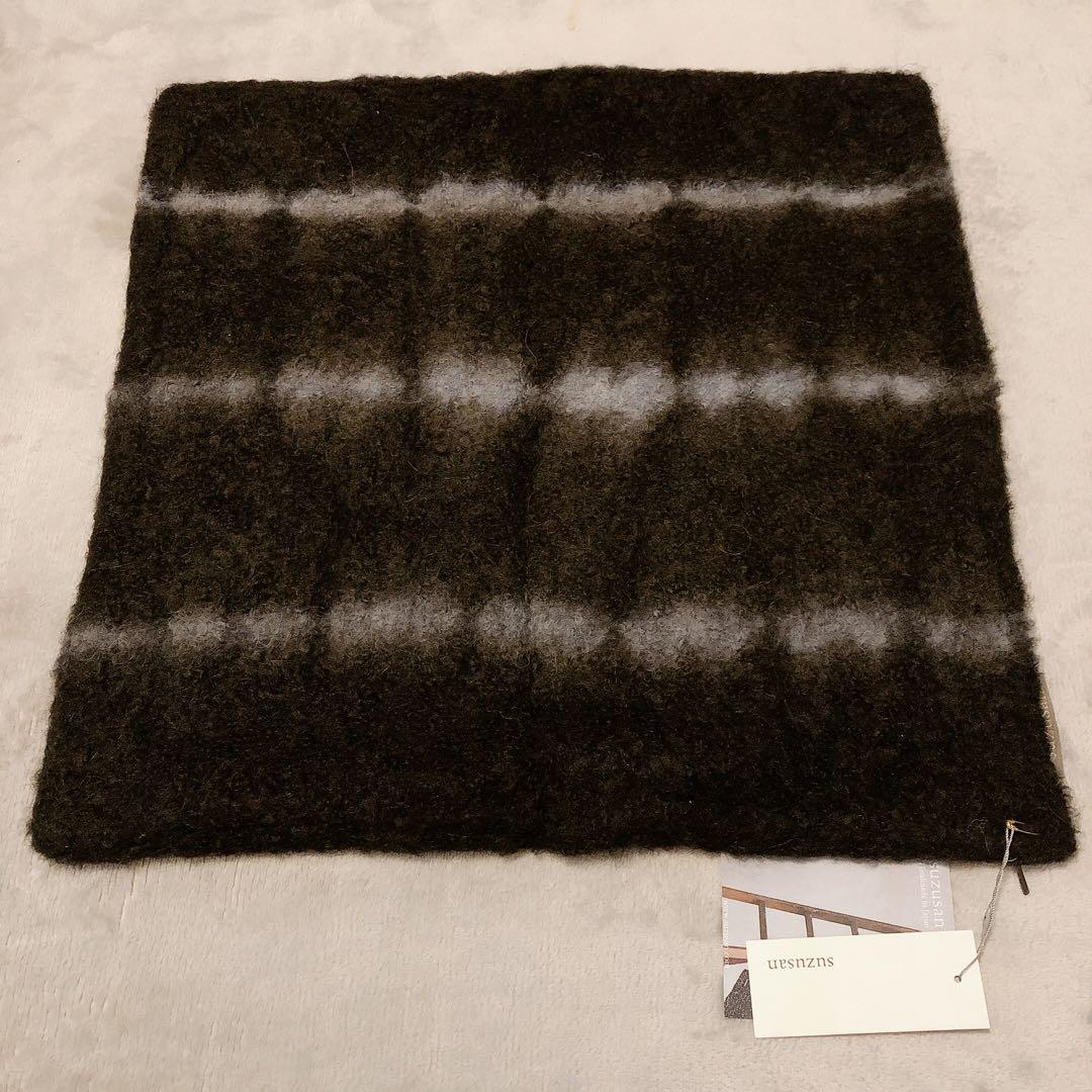 suzusan アルパカ クッションカバー ブラック　グレー Cushion Cover [60 x 60 cm] | suzusan オンラインストア