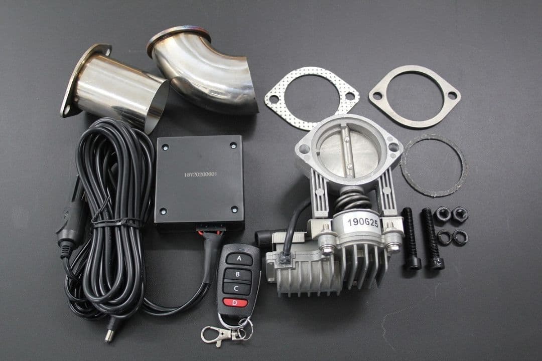 60.5φ/63mmマフラー用　電動可変バルブ5段階音量調整付き　汎用フルキット 60.5φ/63mmマフラー用 電動可変バルブ 5段階音量調整付き 汎用フル