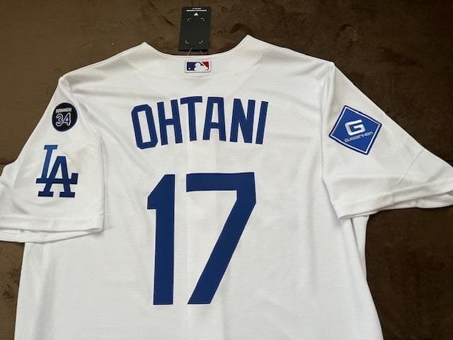 大谷翔平2025WSホームReplicaジャージ♯34&WS2025パッチ付 M