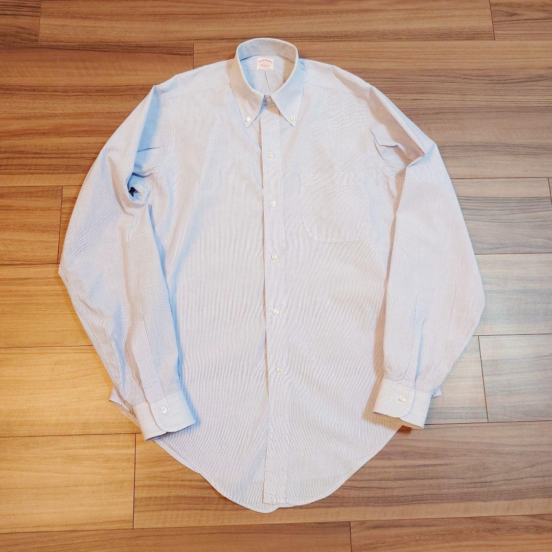 ブルックスブラザーズ 60s 6ボタン USA製 BDシャツ ブルー ストライプ