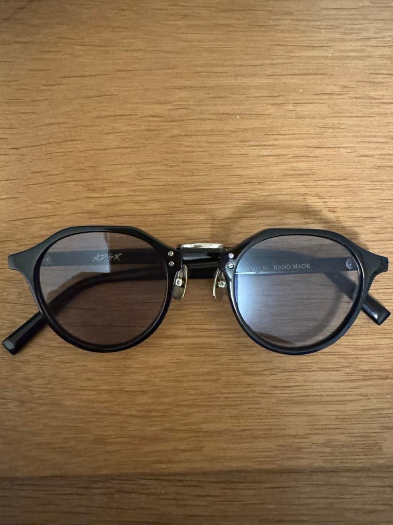 ADSR SATCHMO 01サングラス A.D.S.R. / SATCHMO01(d) / Black / Silver - Light Green ブラック