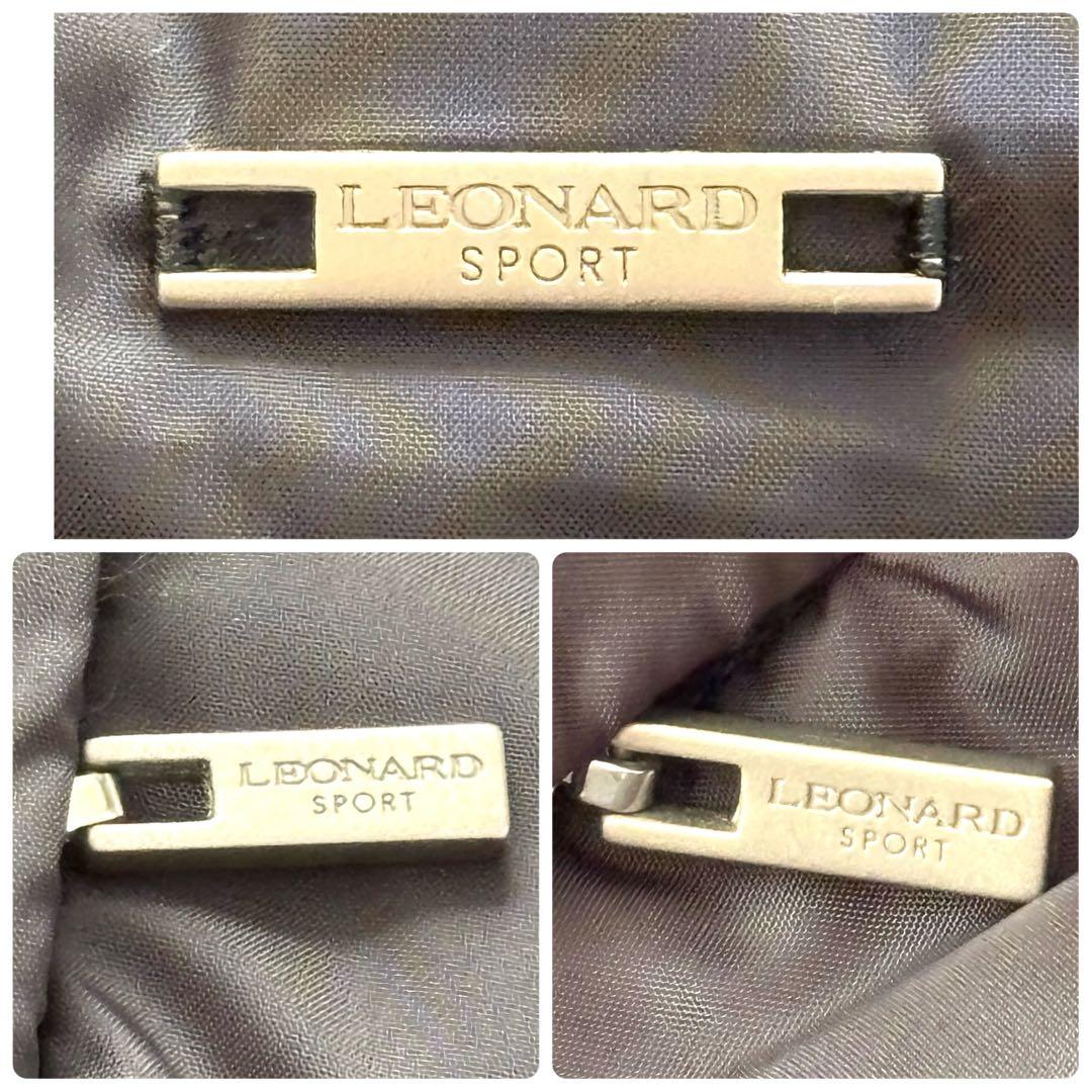 大きいサイズ 希少 LEONARD リバーシブル ロングダウンコート 花柄 L