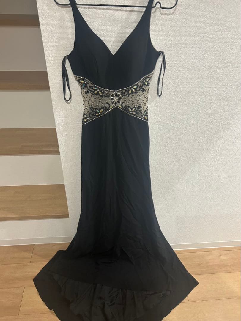 黒のビーズ刺繍フィット＆フレアドレス ワンピース フィットフレアドレスワンピース : ZOZOTOWN Yahoo!店