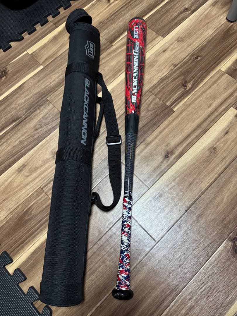 ZETT BLACK CANNON GREAT 軟式バット バットケース付き ゼット（ZETT）（メンズ）軟式用バット 野球 一般 モンスター ブラック