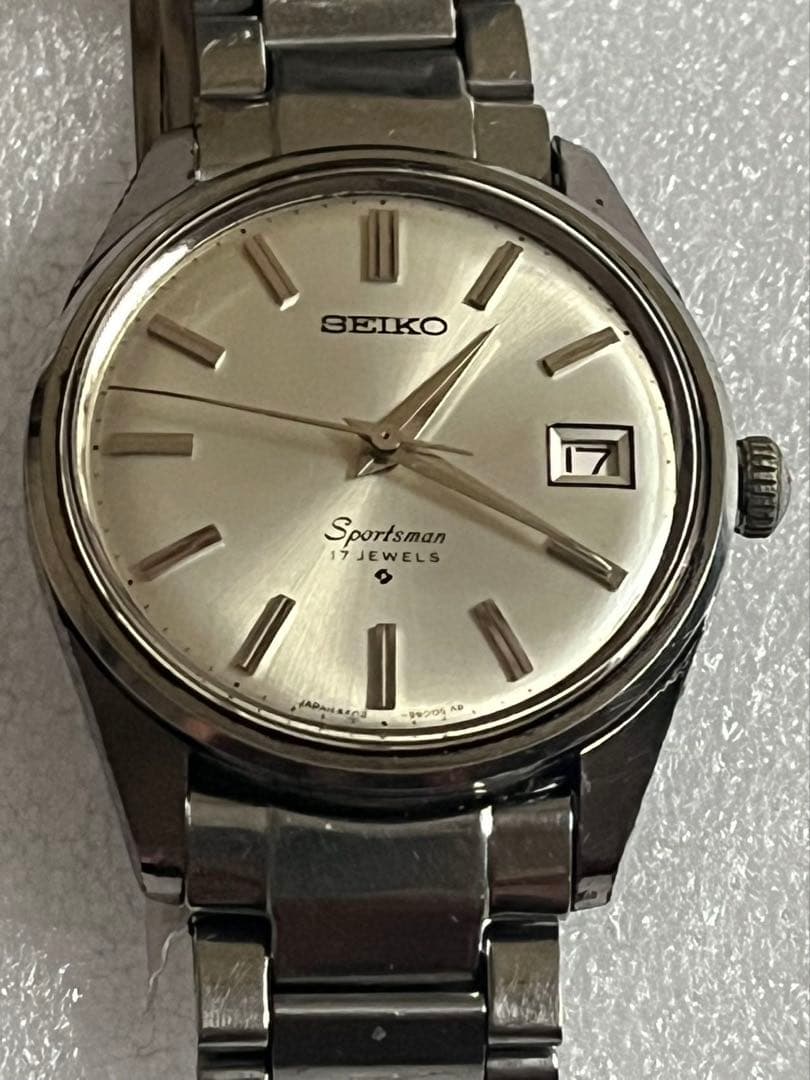 ジャンク SEIKO スポーツマン 手巻き時計 シルバー - メルカリ