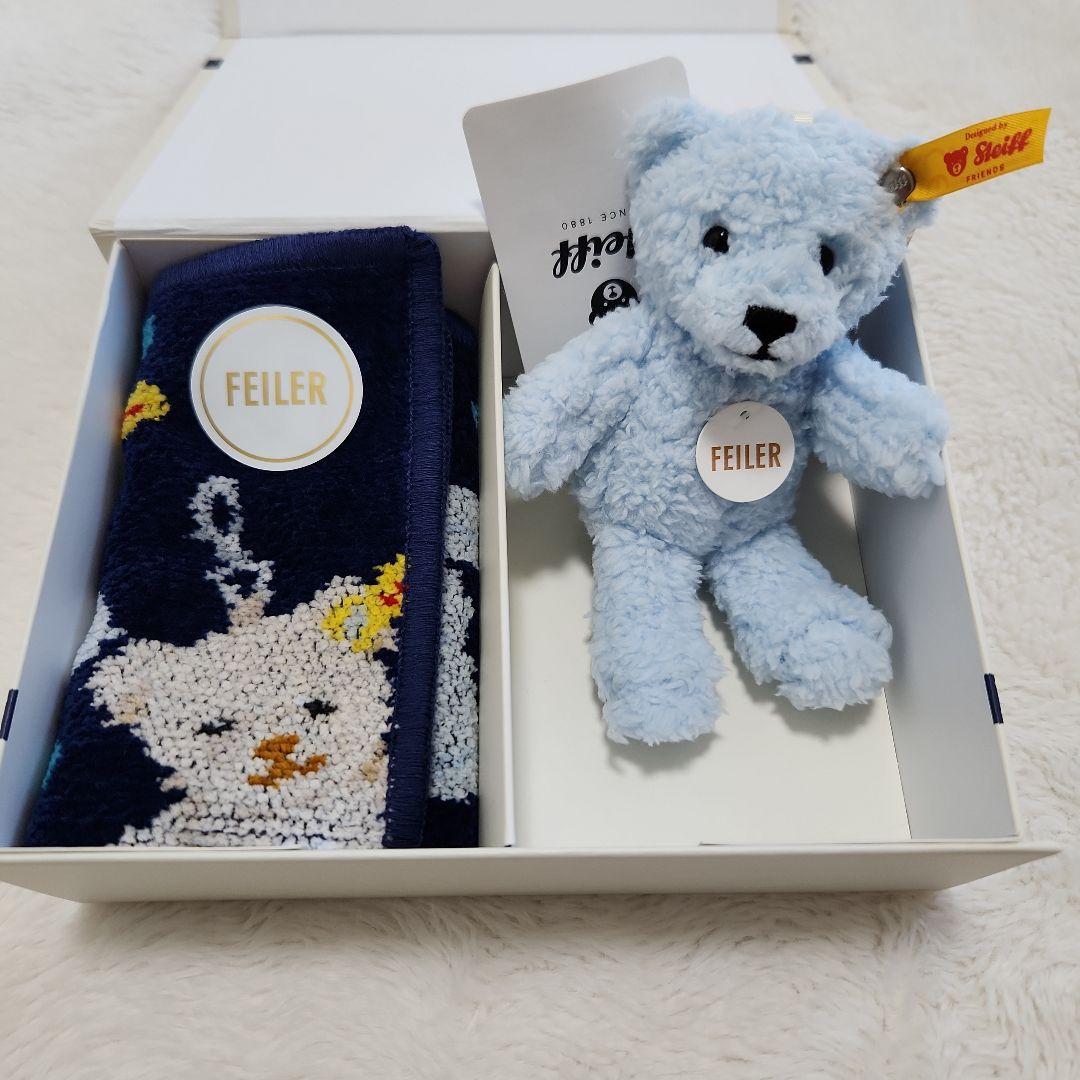 ★【新品未使用】抽選限定販売品　Steiff×フェイラー2025 box★ ドイツ伝統工芸織物シュニール織のブランド「FEILER(フェイラー)」との