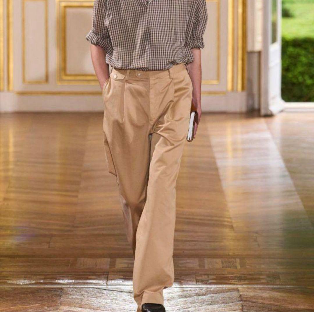 パンツ AURALEE WASHED FINX CHINO ONE-TUCK PANTS Auralee Washed Finx Chino One-Tuck Pants Light Khaki