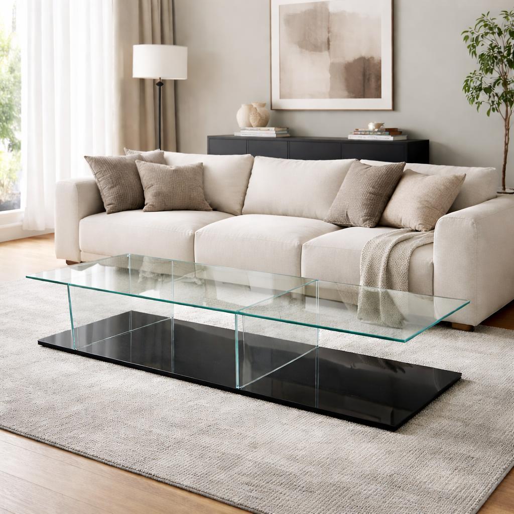 美品 カッシーナ ガラステーブル レクタングラー 269 MEX テーブル