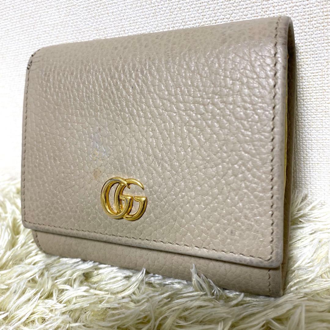 GUCCI グッチ 二つ折り財布 GGマーモント シボ革 バイカラー ウォレット GUCCI グッチ カラフル GGマーモント パイソン 蛇革 レザー ジッピー