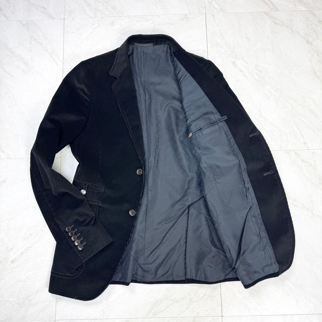 GUCCI トムフォード期 コーデュロイ テーラードジャケット ロゴ裏地 2B