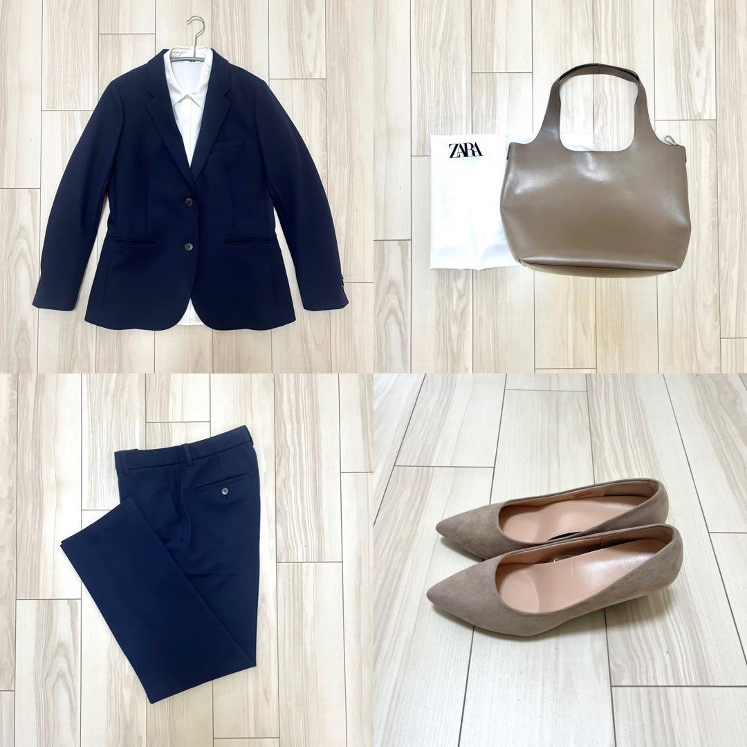 9日まで‼️感動ジャケット+感動パンツ+レーヨンブラウス+パンプス+トートバッグ 感動ジャケット（リラックスフィット） セットアップ可能、レーヨン