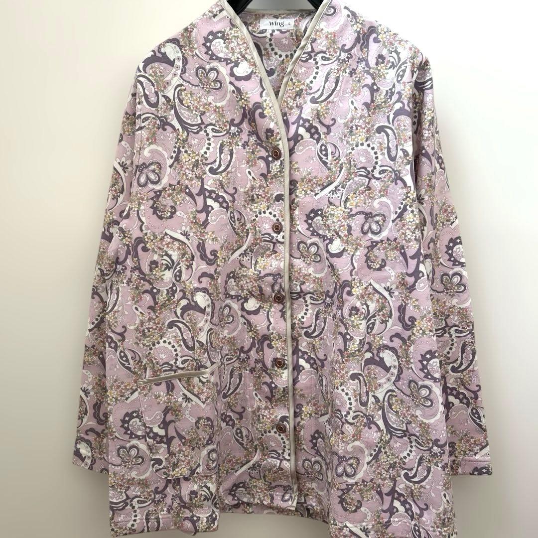 Wing パジャマ ライトパープル ペイズリー柄 L