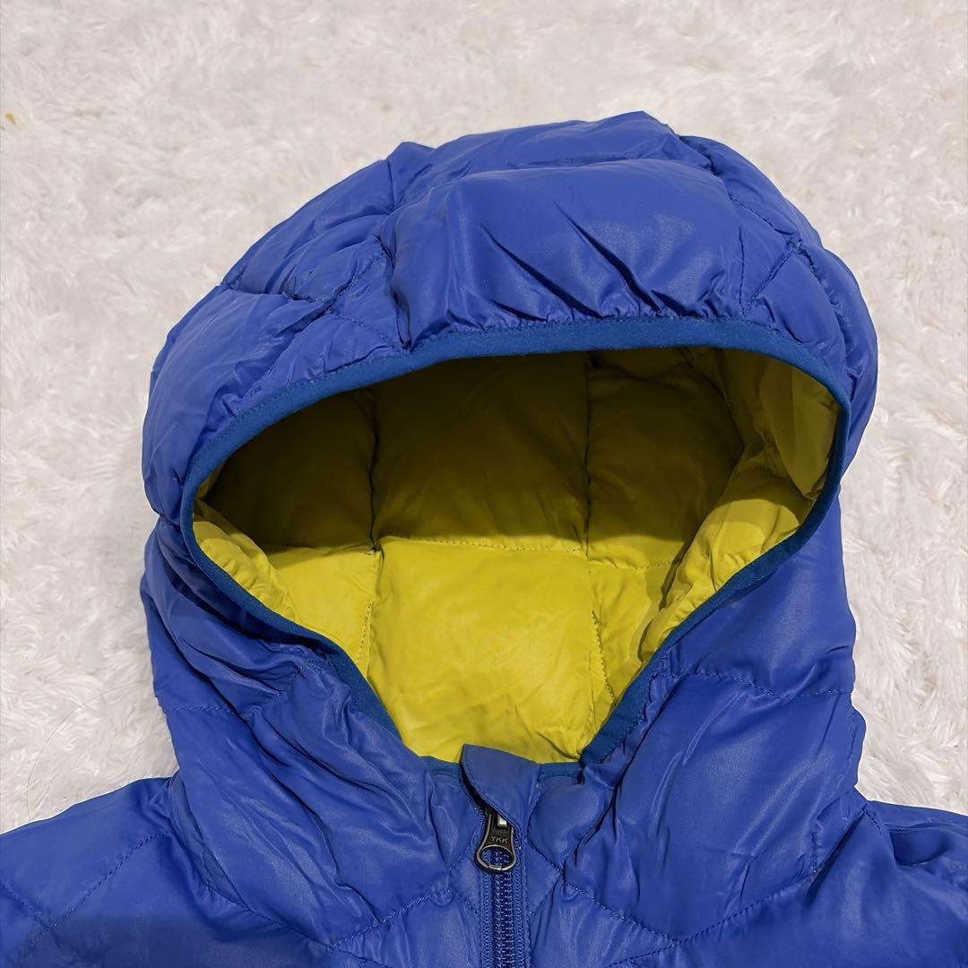 モンベル 極美品✨リバーシブル ダウンジャケット ブルー×イエロー