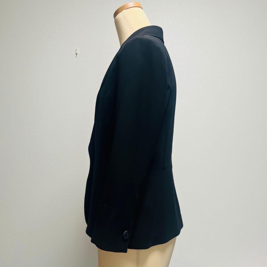 《未使用》黒 パンツスーツ シングルボタンジャケットM　パンツL　春〜秋