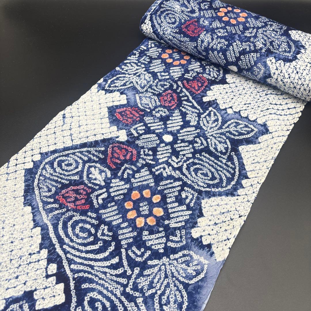 有松絞り　浴衣　反物　未使用　保管品　洗い張り済 伝統工芸品 有松絞り 絞り浴衣反物 「ふよう」 有松・鳴海絞 女性浴衣