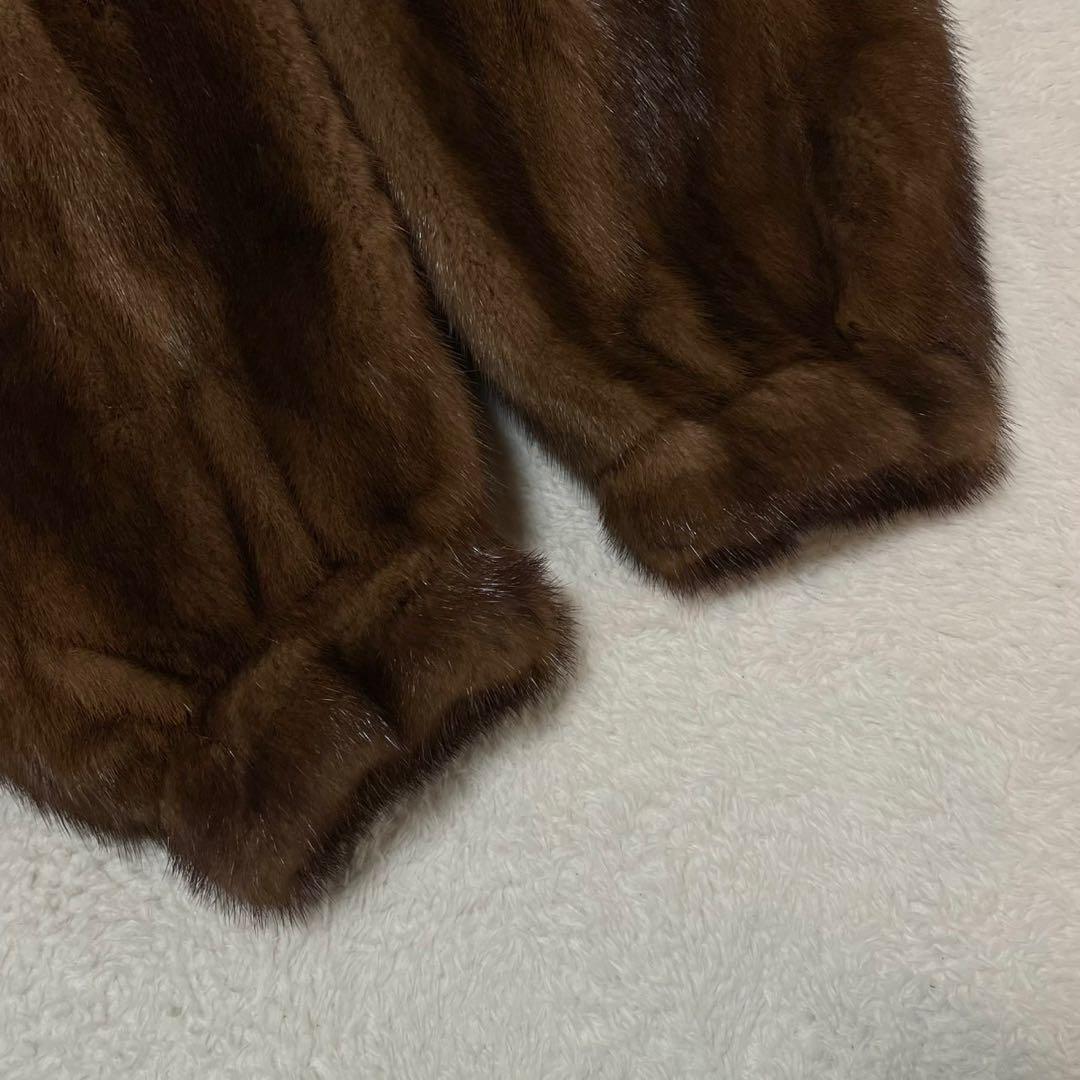 サガミンク デミバフミンク 本毛皮 コート サイズL相当 毛並み