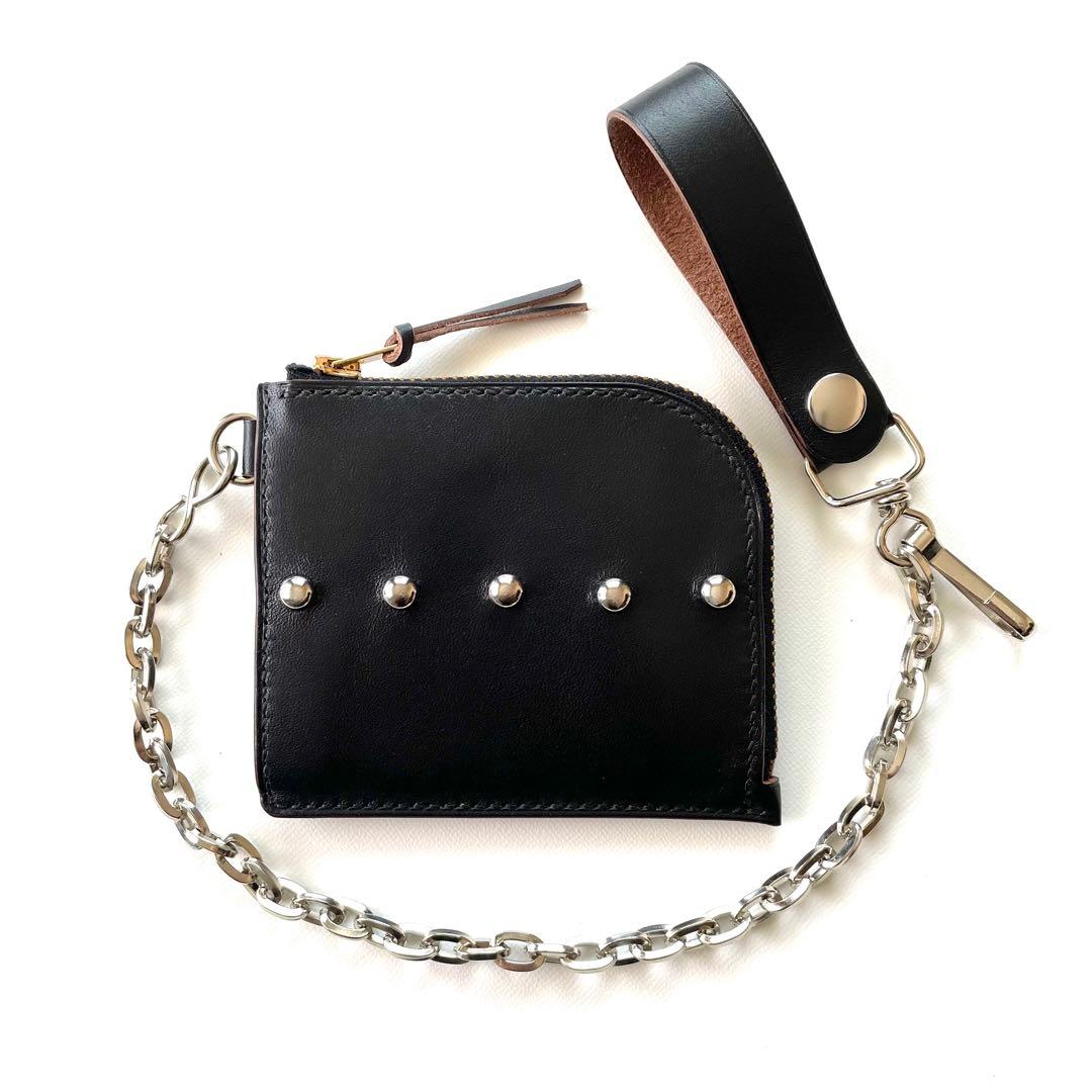 ご注文品　L字ファスナーウォレット　デッドストックジッパー　ホースハイドレザー トラッカーウォレット ダークブラウン ヴィンテージタロンジッパー