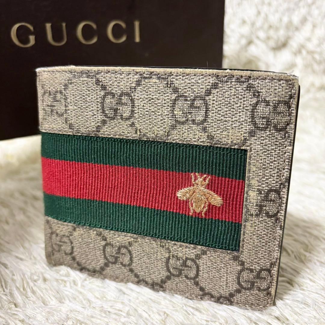 美品✨グッチ 二つ折り財布 シェリーライン GG アニマリエ PVC レザー GUCCI（グッチ） オールドグッチ 二つ折り財布 シェリーライン