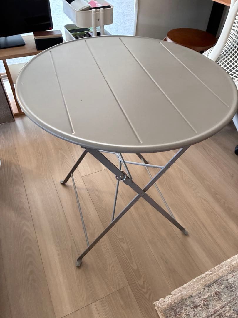 IKEA ガーデンテーブルセット 円形テーブル1台x椅子2脚 イケア ガーデンテーブルセット 木製 キャンプ3点セット テーブル 椅子