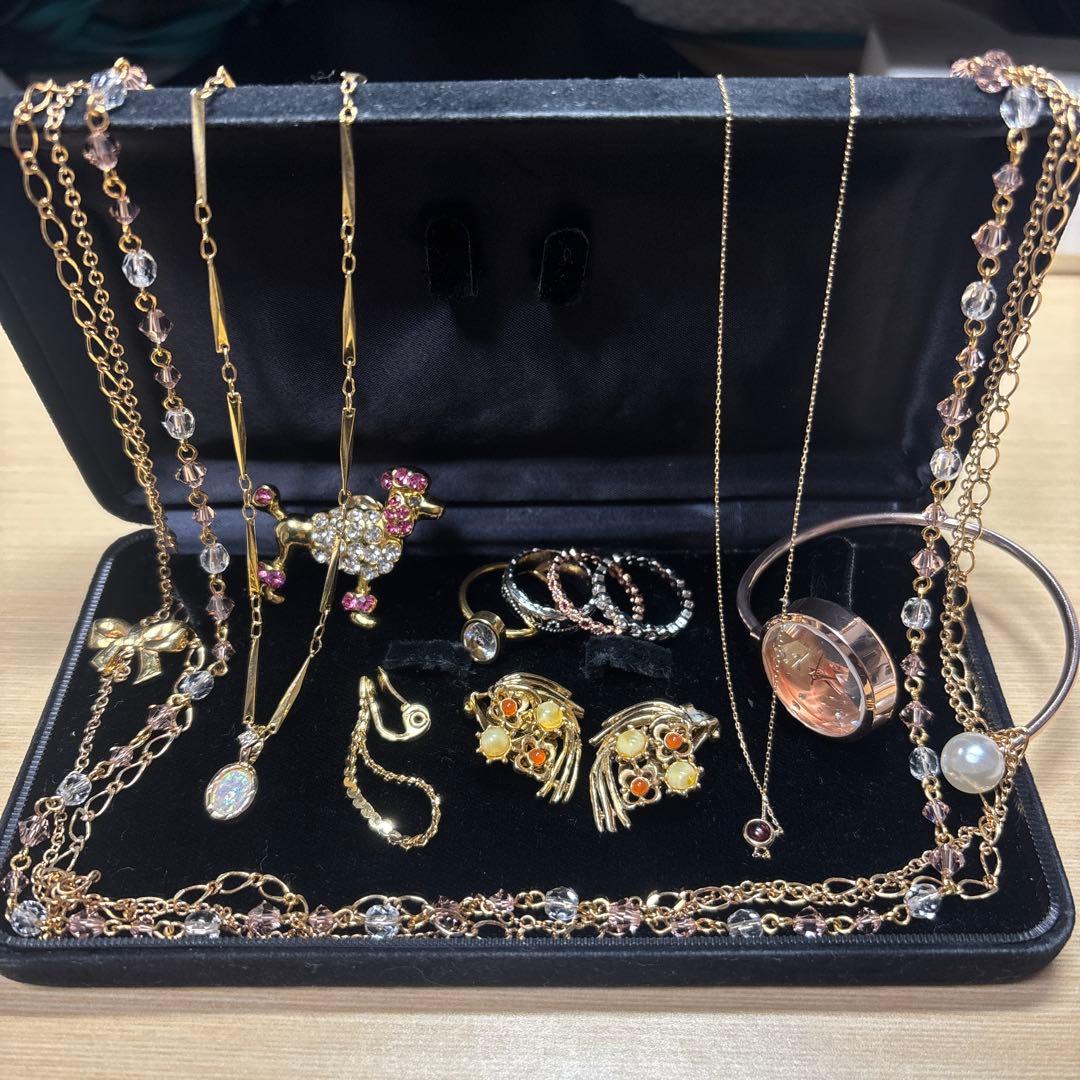 遺品生前整理アクセサリーセットまとめ売りK18GF K10など 遺品生前整理アクセサリーまとめ K18アイオライトS925K18gp