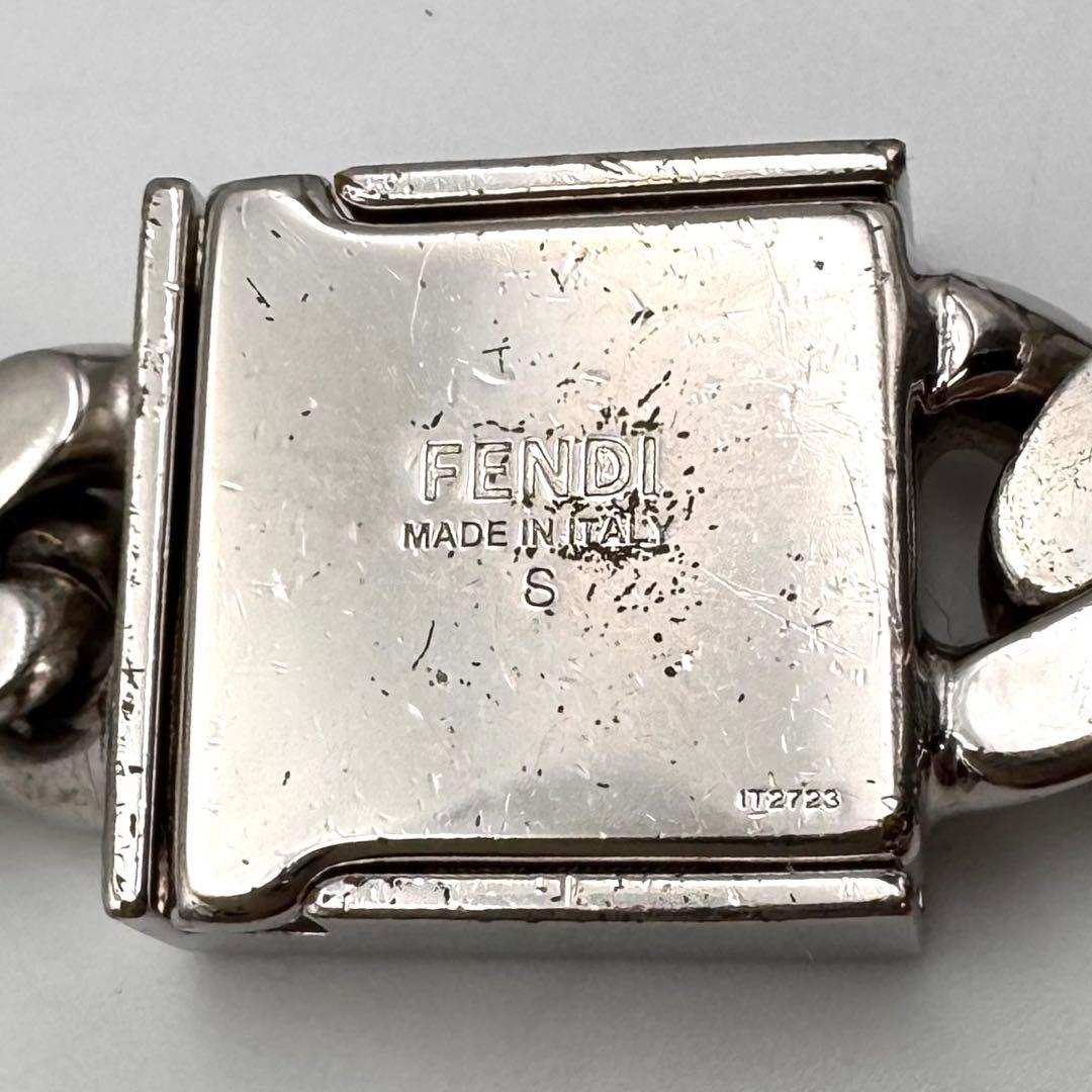 美品✨ フェンディ FFロゴ 喜平 チェーンブレスレット パラジウム
