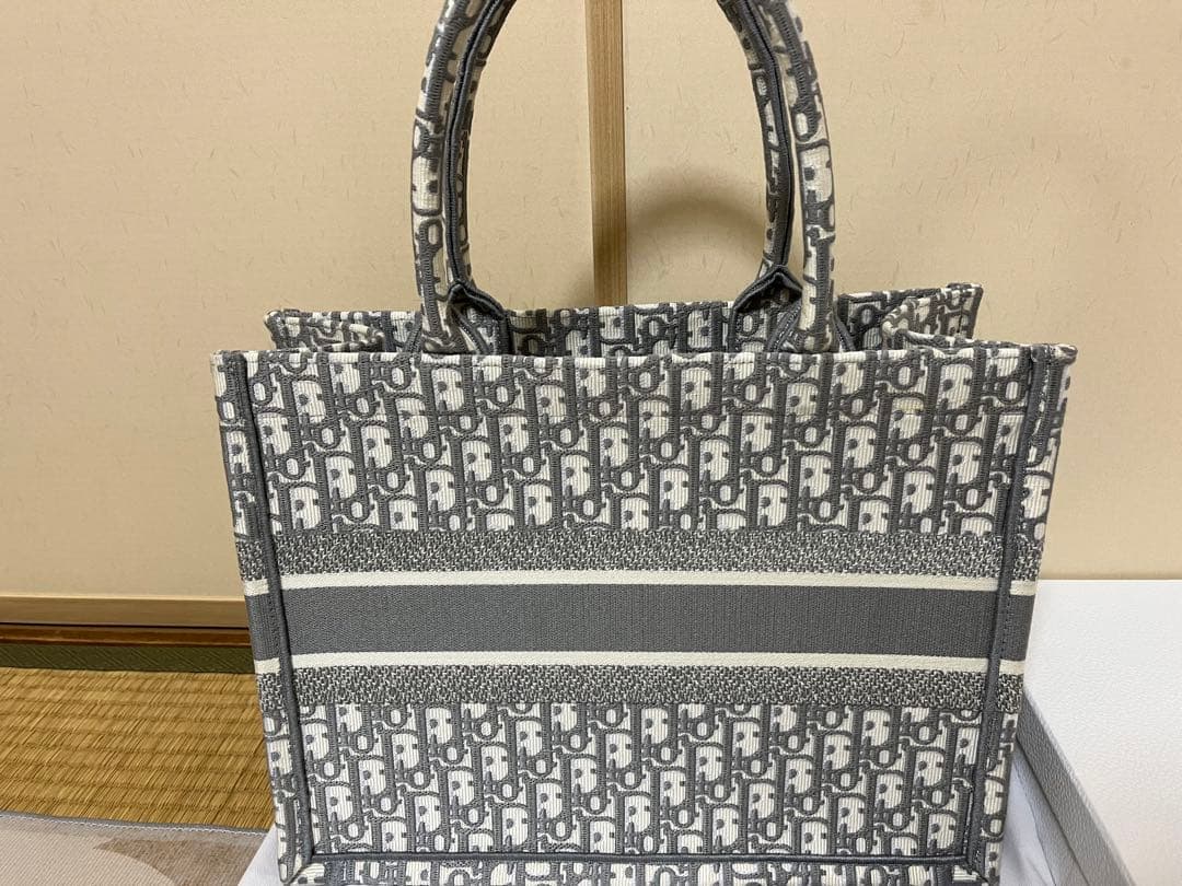 極美品Christian Dior クリスチャンディオール ブックトート グレー