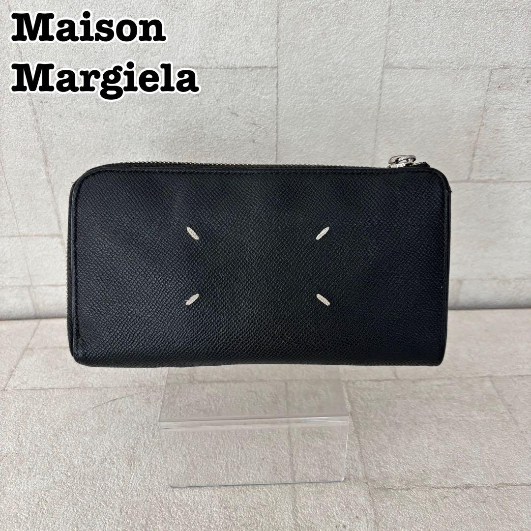 人気！メゾンマルジェラ☆　フォーステッチ　L字ファスナー　長財布　１２カード Maison Margiela（メゾンマルジェラ） 財布 長財布 4ステッチ チェーン