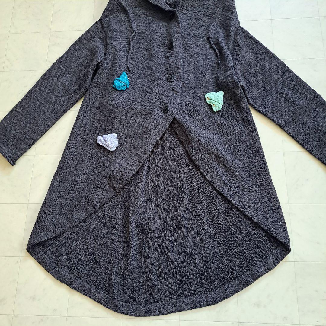 美品】センソユニコ 慈雨 モチーフ ロングカーディガン コート 40