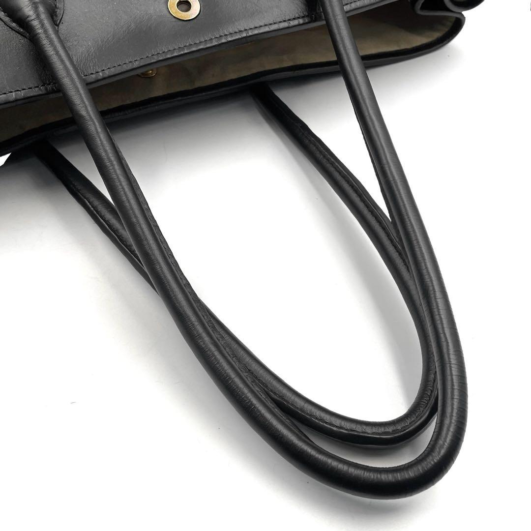 《超美品》Cisei シセイ 941 肩掛け トートバッグ レザー ブラック 黒