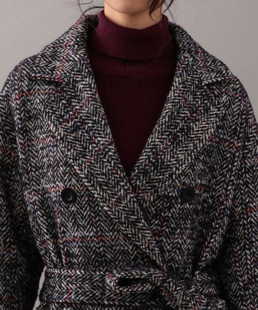 【新品】LOVELESS ヘリンボーンチェックダブルコート 新品】LOVELESS ヘリンボーンチェックダブルコート - メルカリ