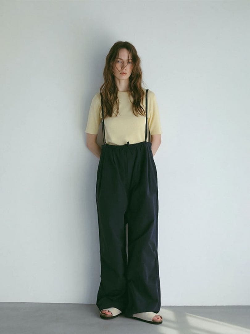 【完売品】ETRE TOKYO デザインストラップボリュームサスパンツ デザインストラップボリュームサスパンツ(S WHITE): ボトムス │ ETRE