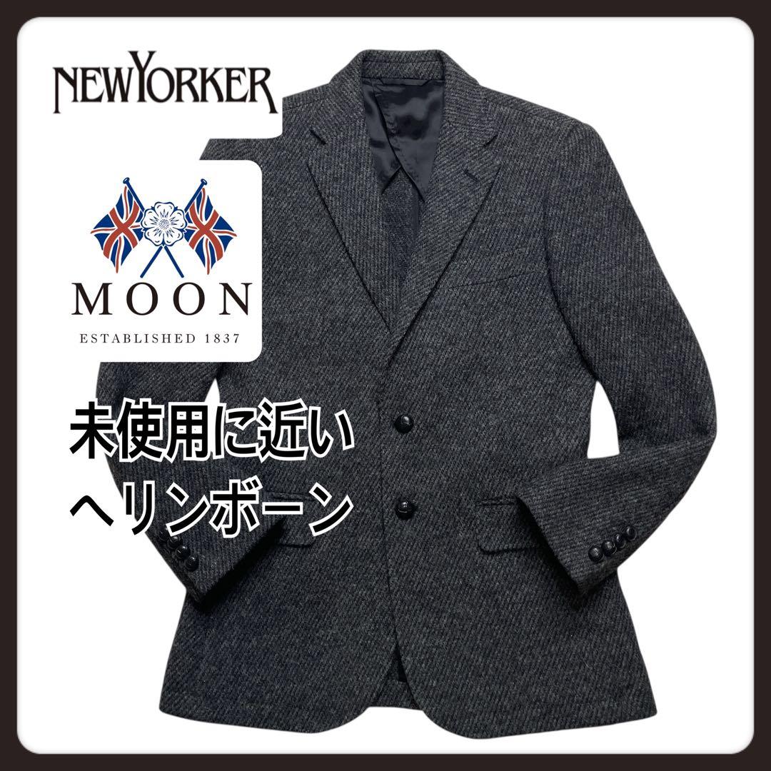 未使用に近い　NEWYORKER MOON テーラードジャケット ヘリンボーン キングサイズ ツイードジャケット メンズテーラード、ブレザー 秋冬