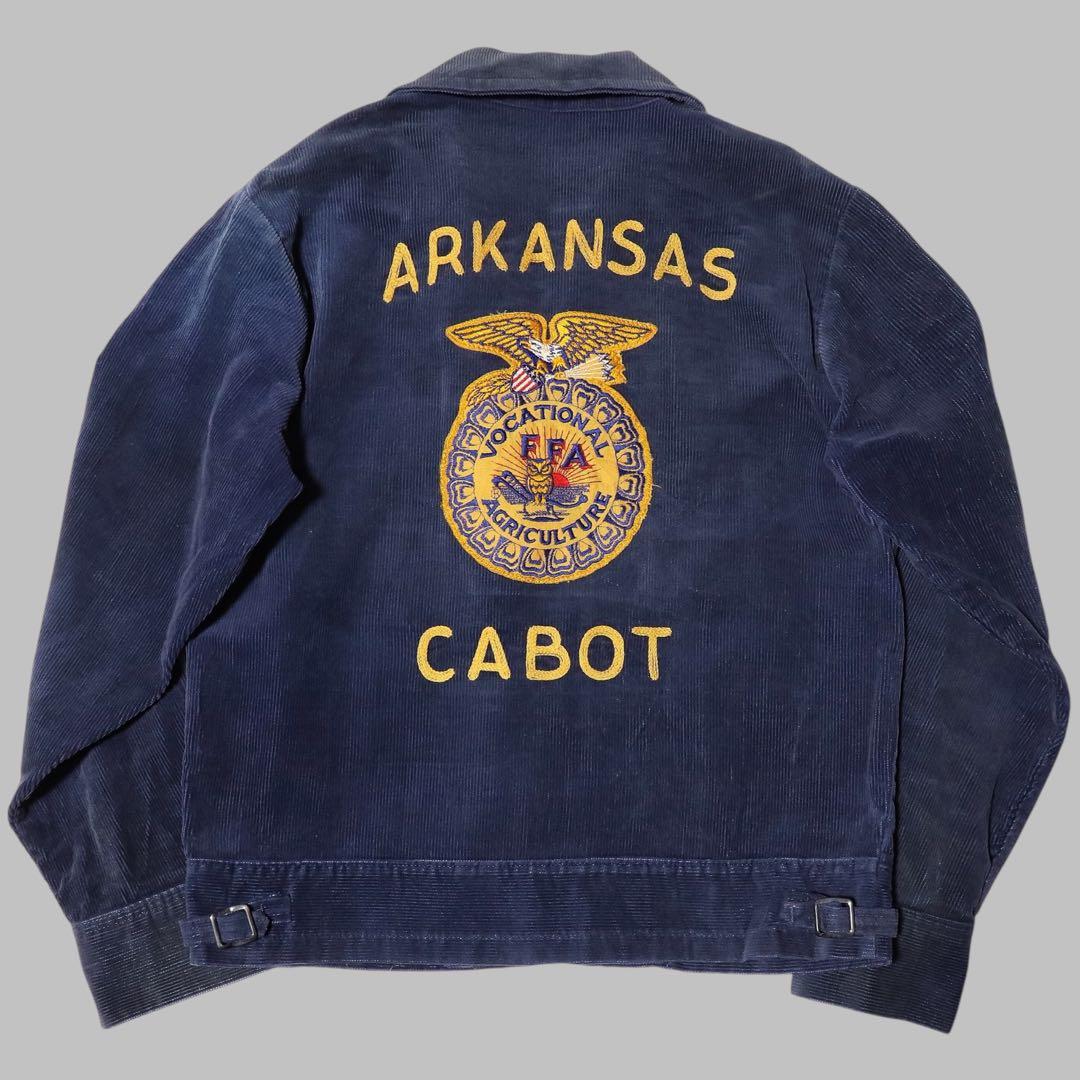 80s☆FFA☆ファーマーズジャケット☆刺繍 ワッペン☆USA製☆短丈☆L