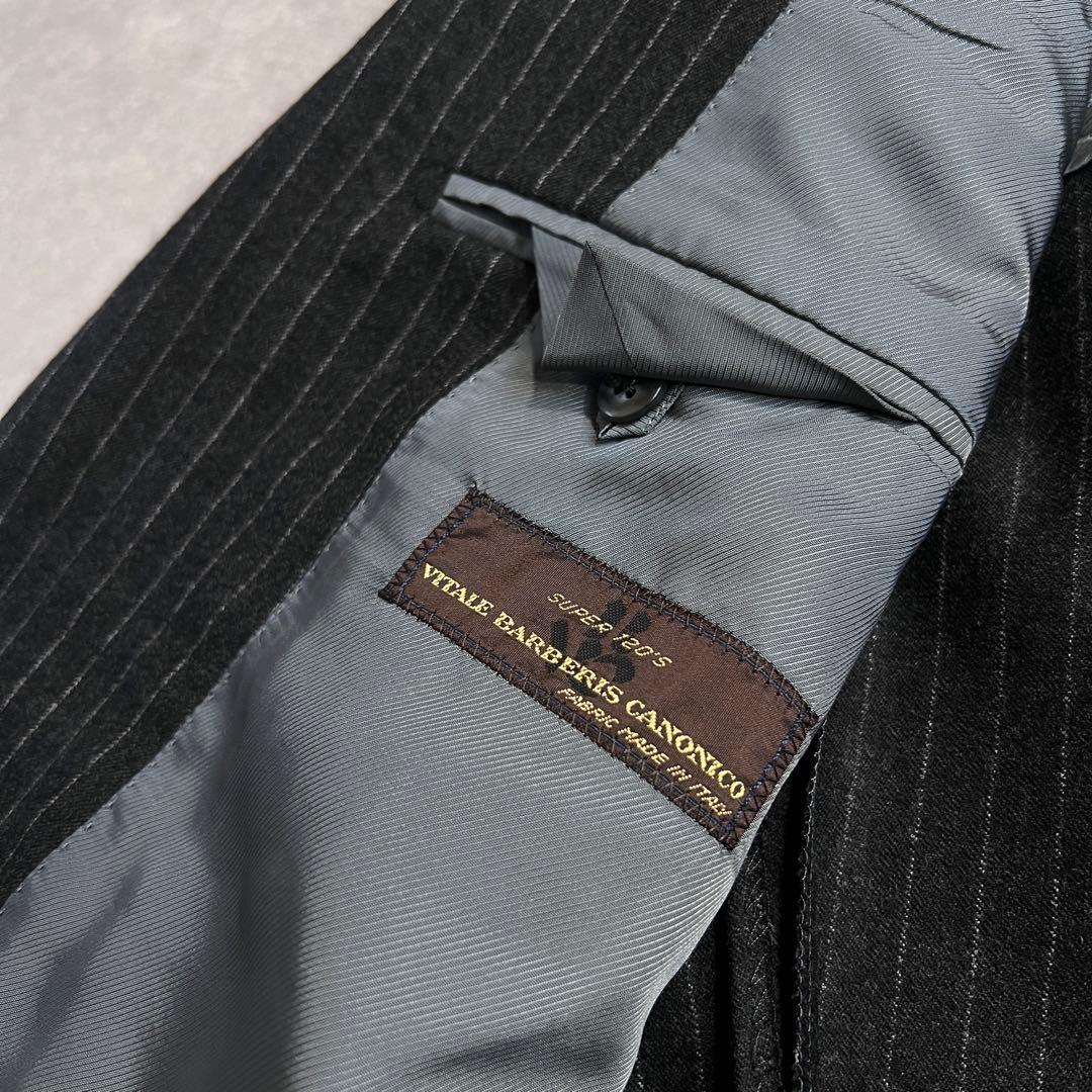 トゥモローランド カノニコウールフランネル ストライプスーツ