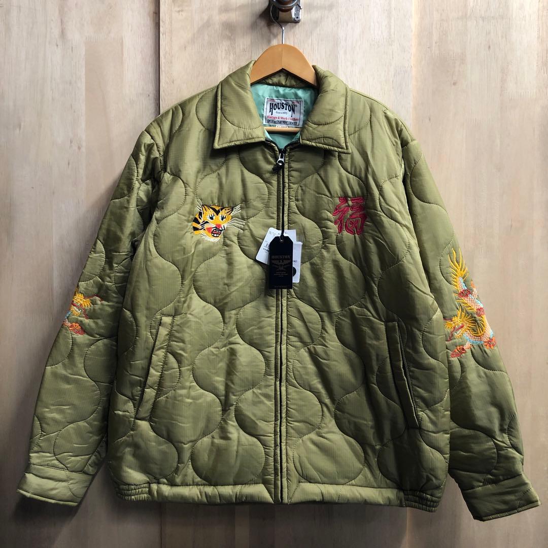 HOUSTON ヒューストン ベトジャン マップ地図柄 キルティング XXL