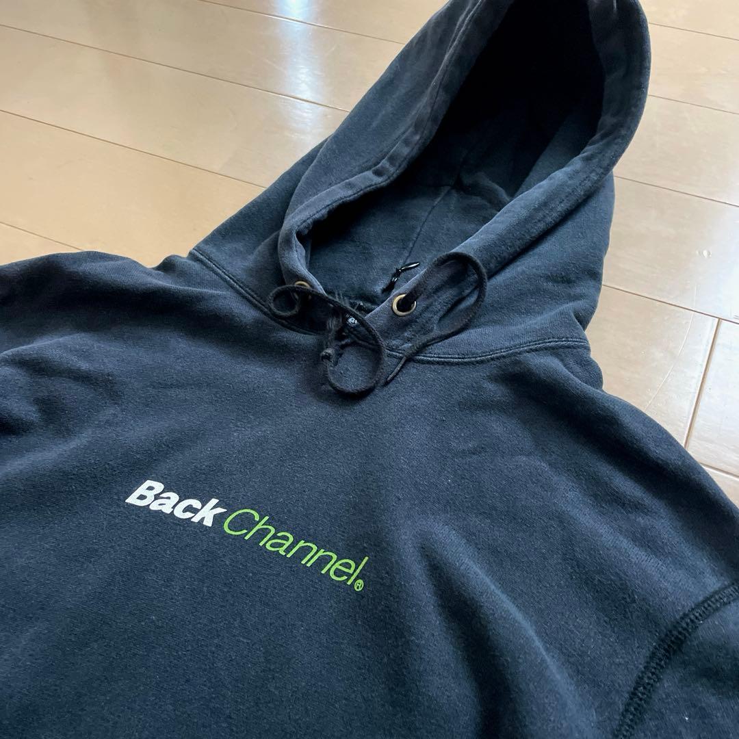 初期！BackChannel ブラックパーカー フード付きBOX LOGOニトロ - メルカリ