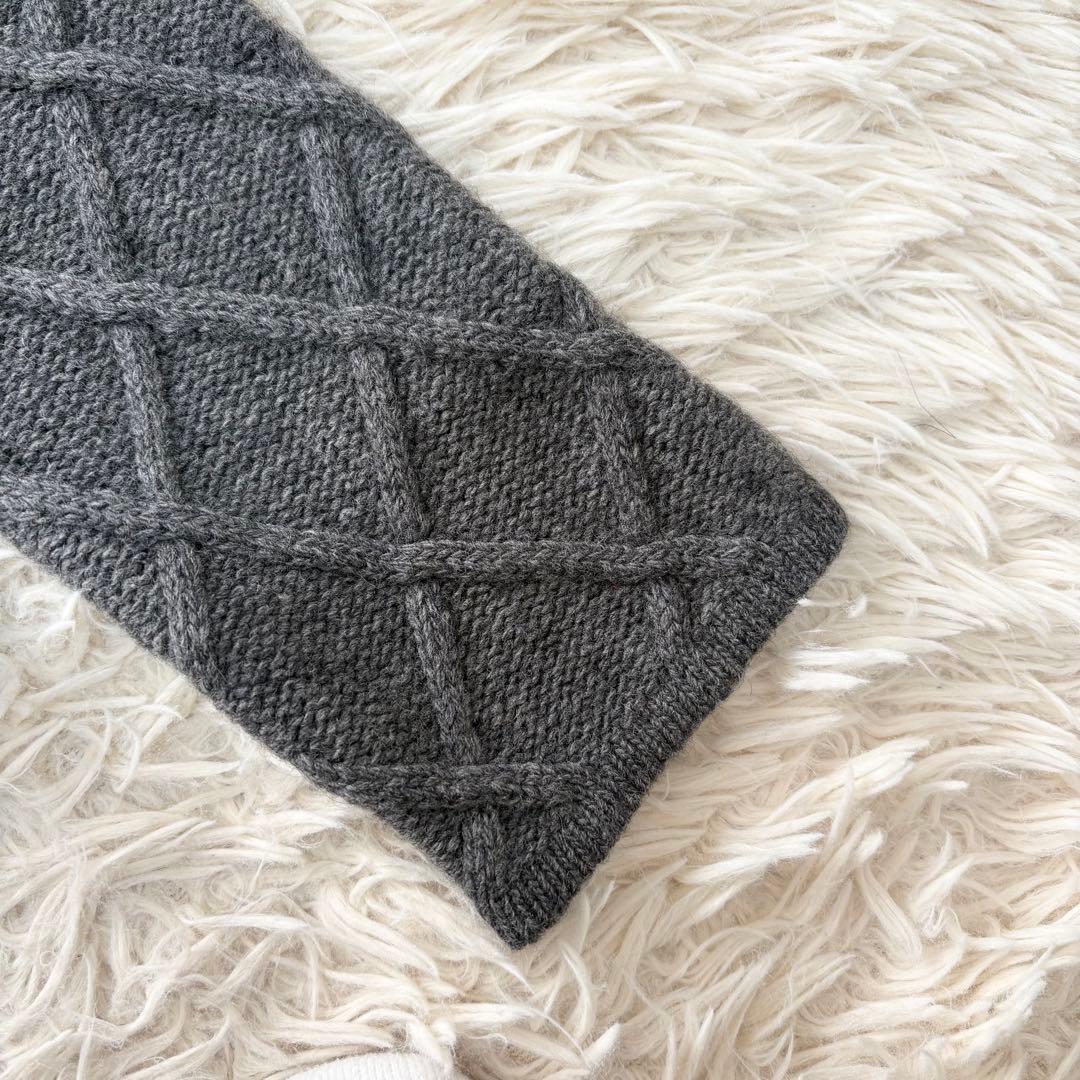 エスマックスマーラ 高級カシミヤウールジップアップカーディガン グレー L