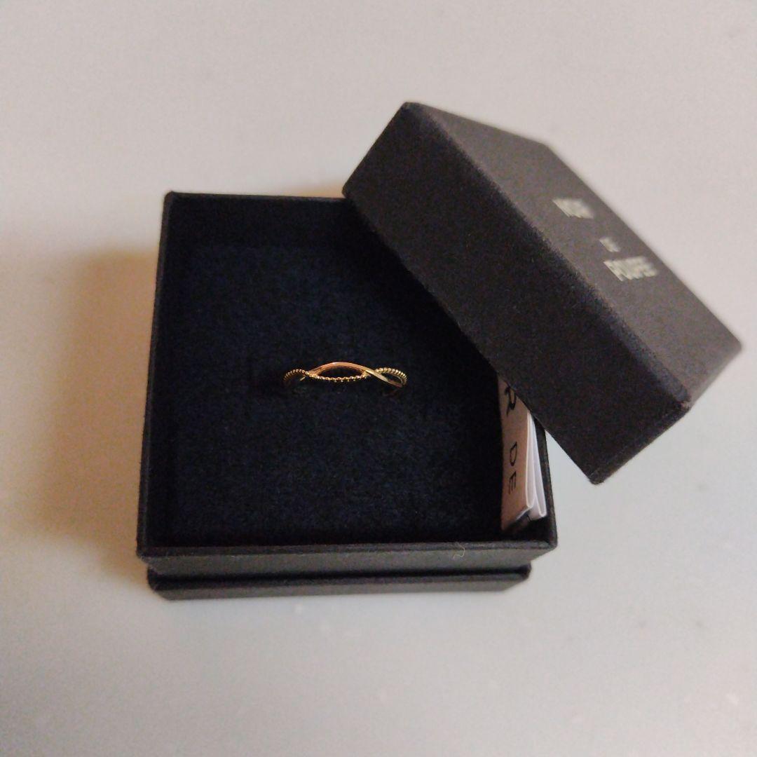 NOIR DE POUPEE K10 シンプルクロスライン レイヤードリング